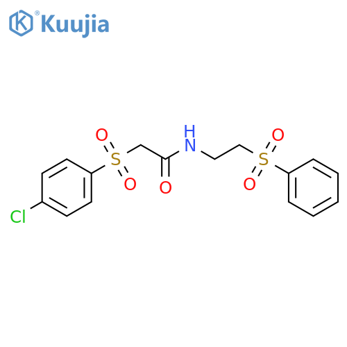 ACETAMIDE, 2-[(4-CHLOROPHENYL)SULFONYL]-N-[2-(PHENYLSULFONYL)ETHYL]- structure