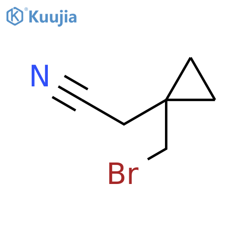 2-[1-(bromomethyl)cyclopropyl]acetonitrile structure