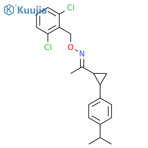 1-[2-(4-isopropylphenyl)cyclopropyl]-1-ethanone O-(2,6-dichlorobenzyl)oxime structure