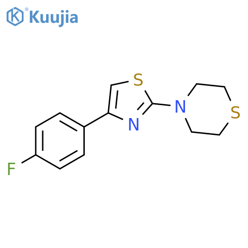 4-4-(4-fluorophenyl)-1,3-thiazol-2-ylthiomorpholine structure
