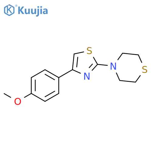 Thiomorpholine, 4-[4-(4-methoxyphenyl)-2-thiazolyl]- structure