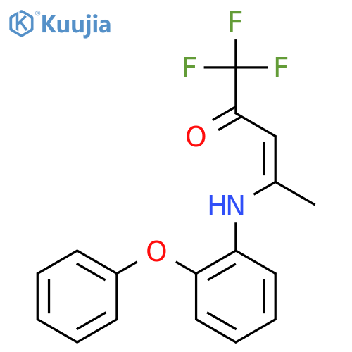 1,1,1-TRIFLUORO-4-(2-PHENOXYANILINO)-3-PENTEN-2-ONE structure