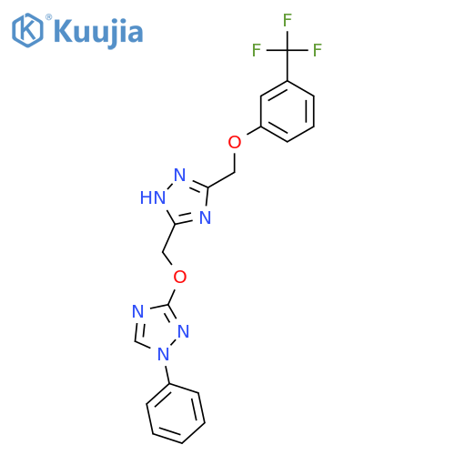 1-Phenyl-3-[(5-{[3-(trifluoromethyl)phenoxy]methyl}-1H-1,2,4-triazol-3-yl)methoxy]-1H-1,2,4-triazole structure