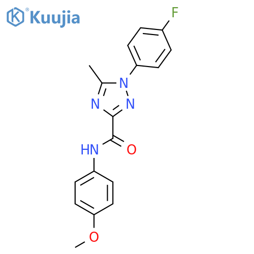 1-(4-fluorophenyl)-N-(4-methoxyphenyl)-5-methyl-1H-1,2,4-triazole-3-carboxamide structure