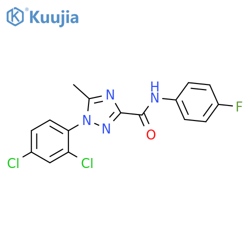 1H-1,2,4-Triazole-3-carboxamide, 1-(2,4-dichlorophenyl)-N-(4-fluorophenyl)-5-methyl- structure