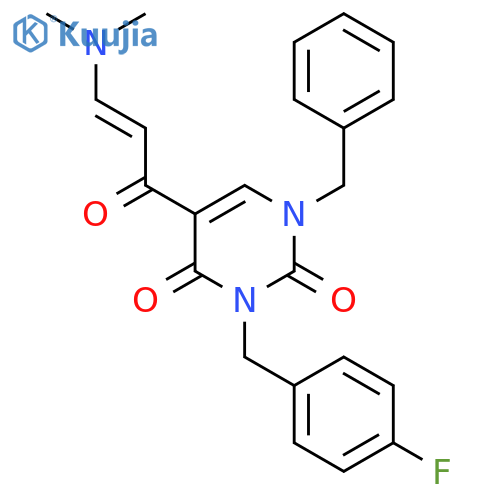 1-BENZYL-5-[3-(DIMETHYLAMINO)ACRYLOYL]-3-(4-FLUOROBENZYL)-2,4(1H,3H)-PYRIMIDINEDIONE structure