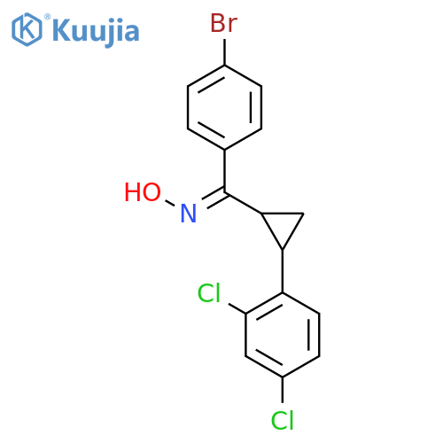 (4-Bromophenyl)[2-(2,4-dichlorophenyl)cyclopropyl]methanone oxime structure