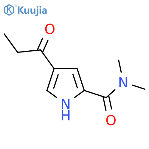 N,N-Dimethyl-4-propanoyl-1H-pyrrole-2-carboxamide structure
