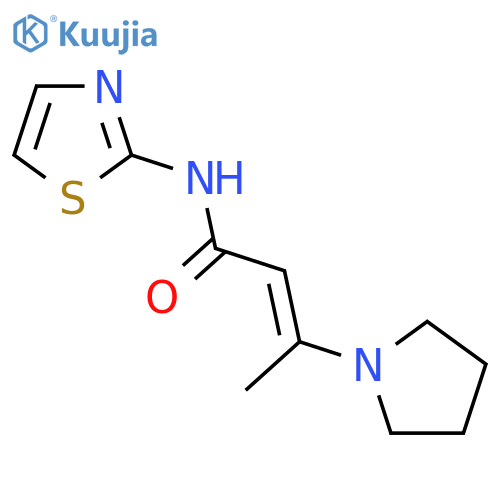 3-(1-Pyrrolidinyl)-N-(1,3-thiazol-2-yl)-2-butenamide structure