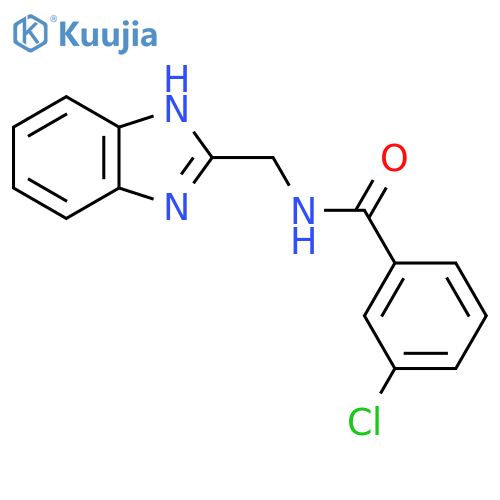 N-(1H-benzimidazol-2-ylmethyl)-3-chlorobenzamide structure