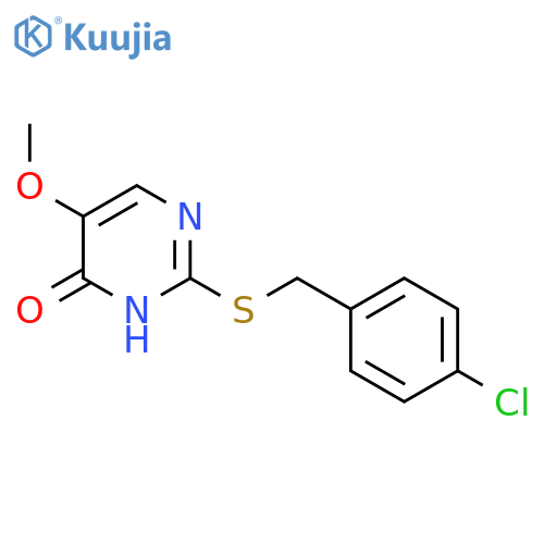 2-{[(4-chlorophenyl)methyl]sulfanyl}-5-methoxypyrimidin-4-ol structure