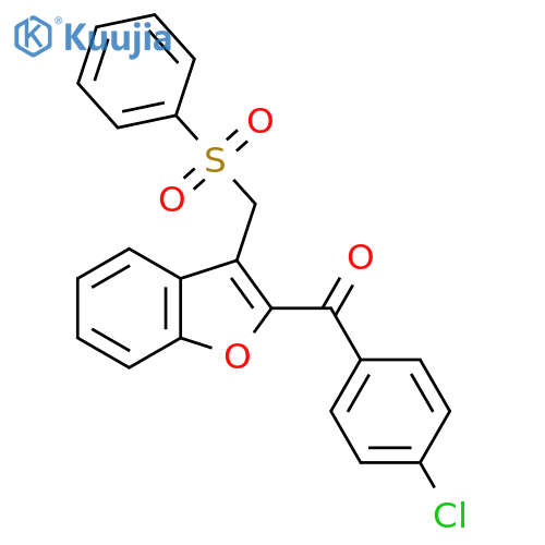 (4-CHLOROPHENYL)(3-[(PHENYLSULFONYL)METHYL]-1-BENZOFURAN-2-YL)METHANONE structure