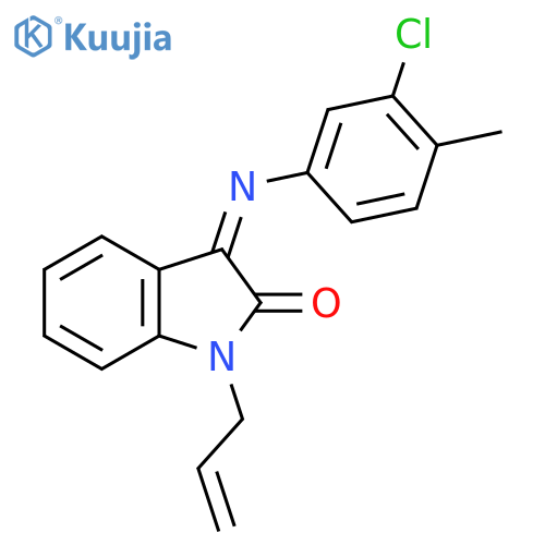 1-Allyl-3-[(3-chloro-4-methylphenyl)imino]-1,3-dihydro-2H-indol-2-one structure