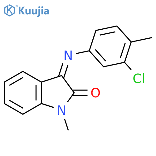 3-[(3-Chloro-4-methylphenyl)imino]-1-methyl-1,3-dihydro-2H-indol-2-one structure