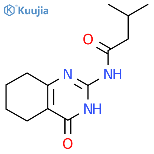 3-Methyl-N-(4-oxo-3,4,5,6,7,8-hexahydro-2-quinazolinyl)butanamide structure