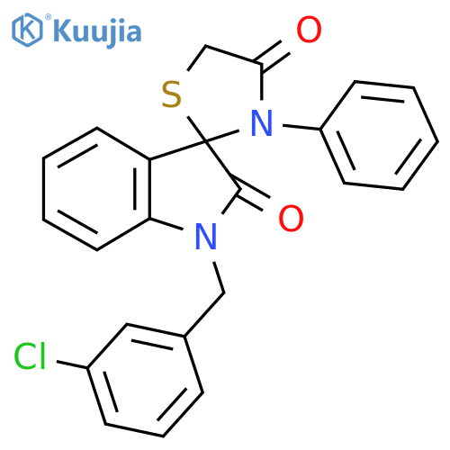 1-(3-Chlorobenzyl)-3'phenylspiro(2,3-dihydro-1H-indole-3,2'-thiazolidine)-2,4'-dione structure