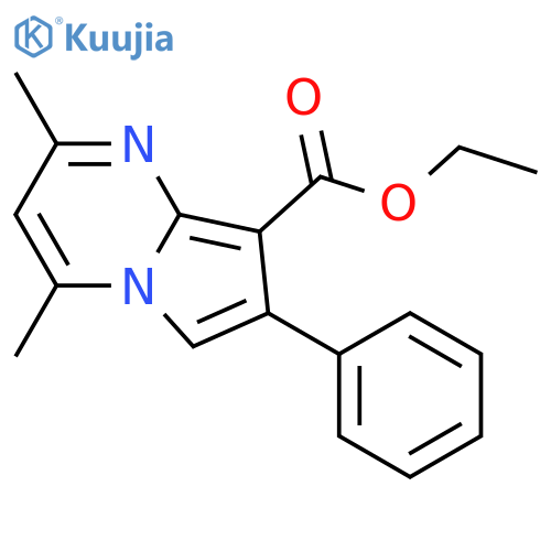 Ethyl 2,4-Dimethyl-7-phenylpyrrolo-1,2-apyrimidine-8-carboxylate structure
