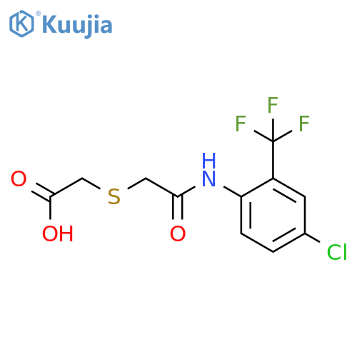 2-[({[4-chloro-2-(trifluoromethyl)phenyl]carbamoyl}methyl)sulfanyl]acetic acid structure