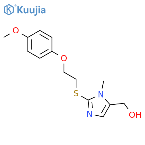 (2-{2-(4-Methoxyphenoxy)ethylsulfanyl}-1-methyl-1H-imidazol-5-yl)methanol structure