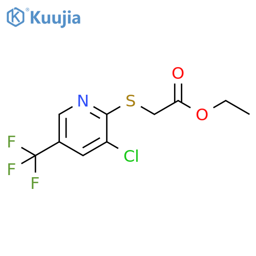 ethyl 2-{[3-chloro-5-(trifluoromethyl)pyridin-2-yl]sulfanyl}acetate structure