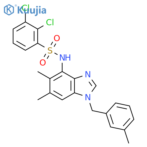 2,3-DICHLORO-N-[5,6-DIMETHYL-1-(3-METHYLBENZYL)-1H-1,3-BENZIMIDAZOL-4-YL]BENZENESULFONAMIDE structure
