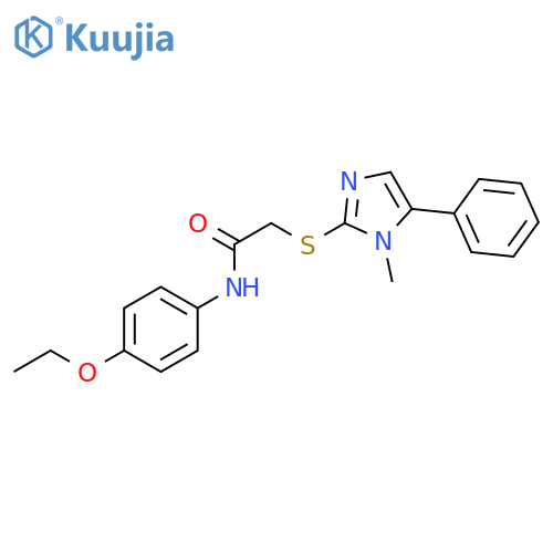 N-(4-ethoxyphenyl)-2-(1-methyl-5-phenyl-1H-imidazol-2-yl)sulfanylacetamide structure