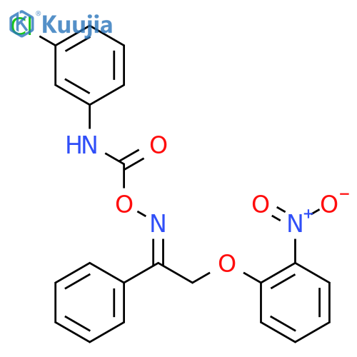(E)-[2-(2-nitrophenoxy)-1-phenylethylidene]amino N-(3-chlorophenyl)carbamate structure