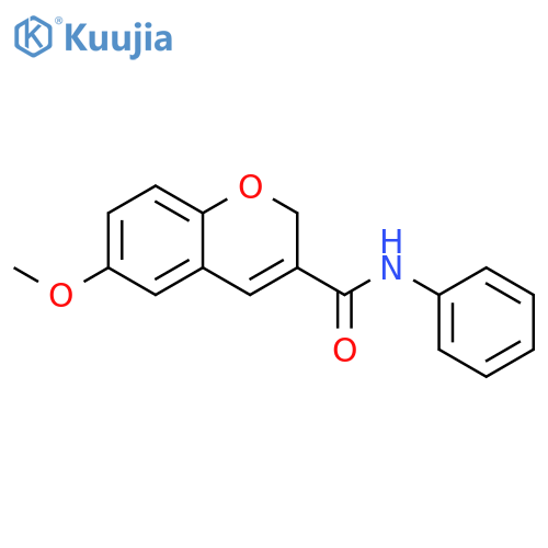 2H-1-Benzopyran-3-carboxamide, 6-methoxy-N-phenyl- structure