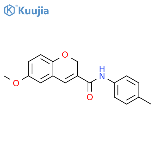 2H-1-Benzopyran-3-carboxamide, 6-methoxy-N-(4-methylphenyl)- structure