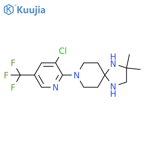 8-[3-Chloro-5-(trifluoromethyl)pyridin-2-yl]-2,2-dimethyl-1,4,8-triazaspiro[4.5]decane structure