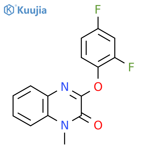 3-(2,4-difluorophenoxy)-1-methyl-2(1H)-quinoxalinone structure