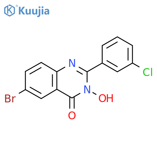 6-bromo-2-(3-chlorophenyl)-3-hydroxy-4(3H)-quinazolinone structure