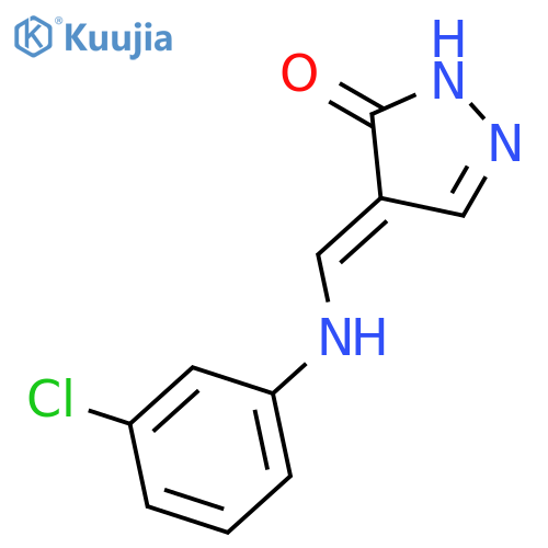 3H-Pyrazol-3-one, 4-[[(3-chlorophenyl)amino]methylene]-2,4-dihydro- structure