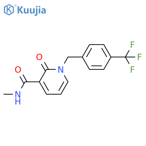 N-methyl-2-oxo-1-[4-(trifluoromethyl)benzyl]-1,2-dihydro-3-pyridinecarboxamide structure
