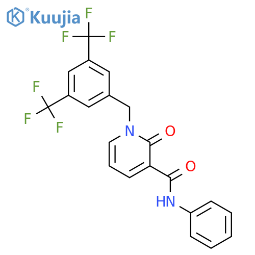 1-[3,5-BIS(TRIFLUOROMETHYL)BENZYL]-2-OXO-N-PHENYL-1,2-DIHYDRO-3-PYRIDINECARBOXAMIDE structure