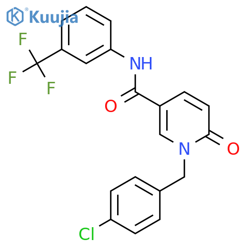 1-(4-CHLOROBENZYL)-6-OXO-N-[3-(TRIFLUOROMETHYL)PHENYL]-1,6-DIHYDRO-3-PYRIDINECARBOXAMIDE structure
