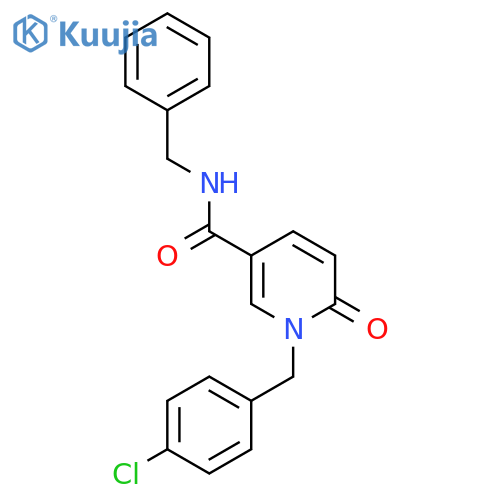 N-benzyl-1-(4-chlorobenzyl)-6-oxo-1,6-dihydro-3-pyridinecarboxamide structure