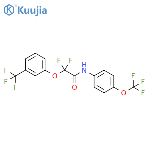 Acetamide, 2,2-difluoro-N-[4-(trifluoromethoxy)phenyl]-2-[3-(trifluoromethyl)phenoxy]- structure