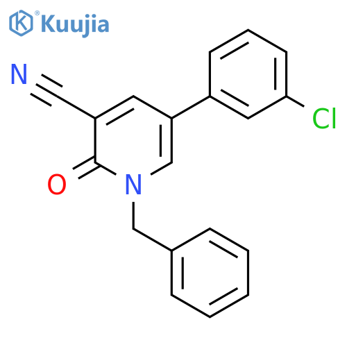 1-Benzyl-5-(3-chlorophenyl)-2-oxo-1,2-dihydro-3-pyridinecarbonitrile structure