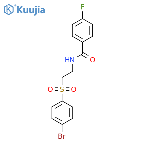 N-{2-[(4-bromophenyl)sulfonyl]ethyl}-4-fluorobenzenecarboxamide structure