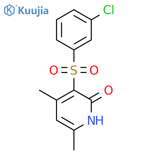 3-[(3-CHLOROPHENYL)SULFONYL]-4,6-DIMETHYL-2(1H)-PYRIDINONE structure