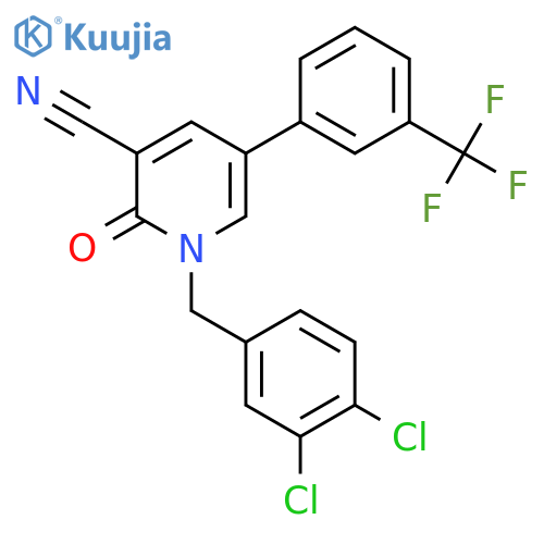 1-(3,4-DICHLOROBENZYL)-2-OXO-5-[3-(TRIFLUOROMETHYL)PHENYL]-1,2-DIHYDRO-3-PYRIDINECARBONITRILE structure