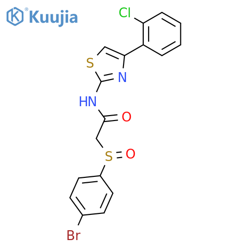 Acetamide,2-[(4-bromophenyl)sulfinyl]-N-[4-(2-chlorophenyl)-2-thiazolyl]- structure