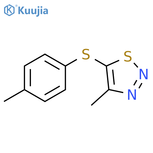 1,2,3-Thiadiazole, 4-methyl-5-[(4-methylphenyl)thio]- structure