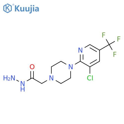 2-{4-3-Chloro-5-(trifluoromethyl)-2-pyridinyl-piperazino}acetohydrazide structure