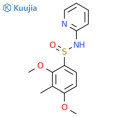 2,4-dimethoxy-3-methyl-N-(2-pyridinyl)benzenesulfinamide structure