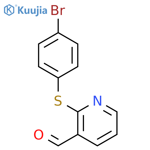 2-(4-Bromophenyl)sulfanylnicotinaldehyde structure