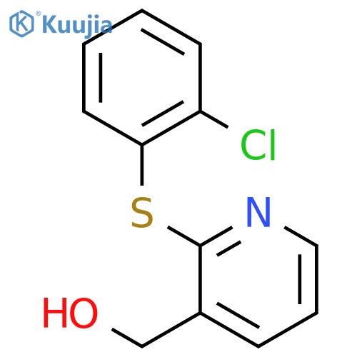 {2-(2-Chlorophenyl)sulfanyl-3-pyridinyl}methanol structure