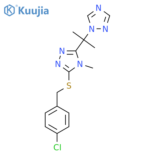1-(1-{5-[(4-chlorobenzyl)sulfanyl]-4-methyl-4H-1,2,4-triazol-3-yl}-1-methylethyl)-1H-1,2,4-triazole structure