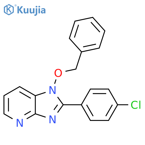 1H-Imidazo[4,5-b]pyridine, 2-(4-chlorophenyl)-1-(phenylmethoxy)- structure